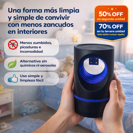Mosquito Tornado™ – Lámpara Atrapa Mosquitos UV con Succión