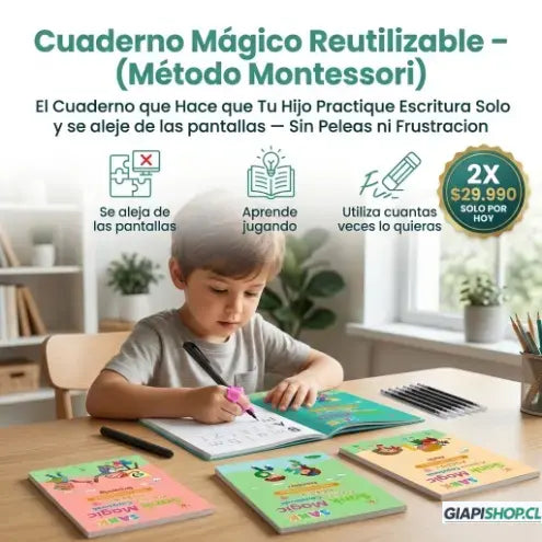 El set de Cuadernos que logran que Tu Hijo Practique Escritura Solo, Sin Peleas ni Frustración
