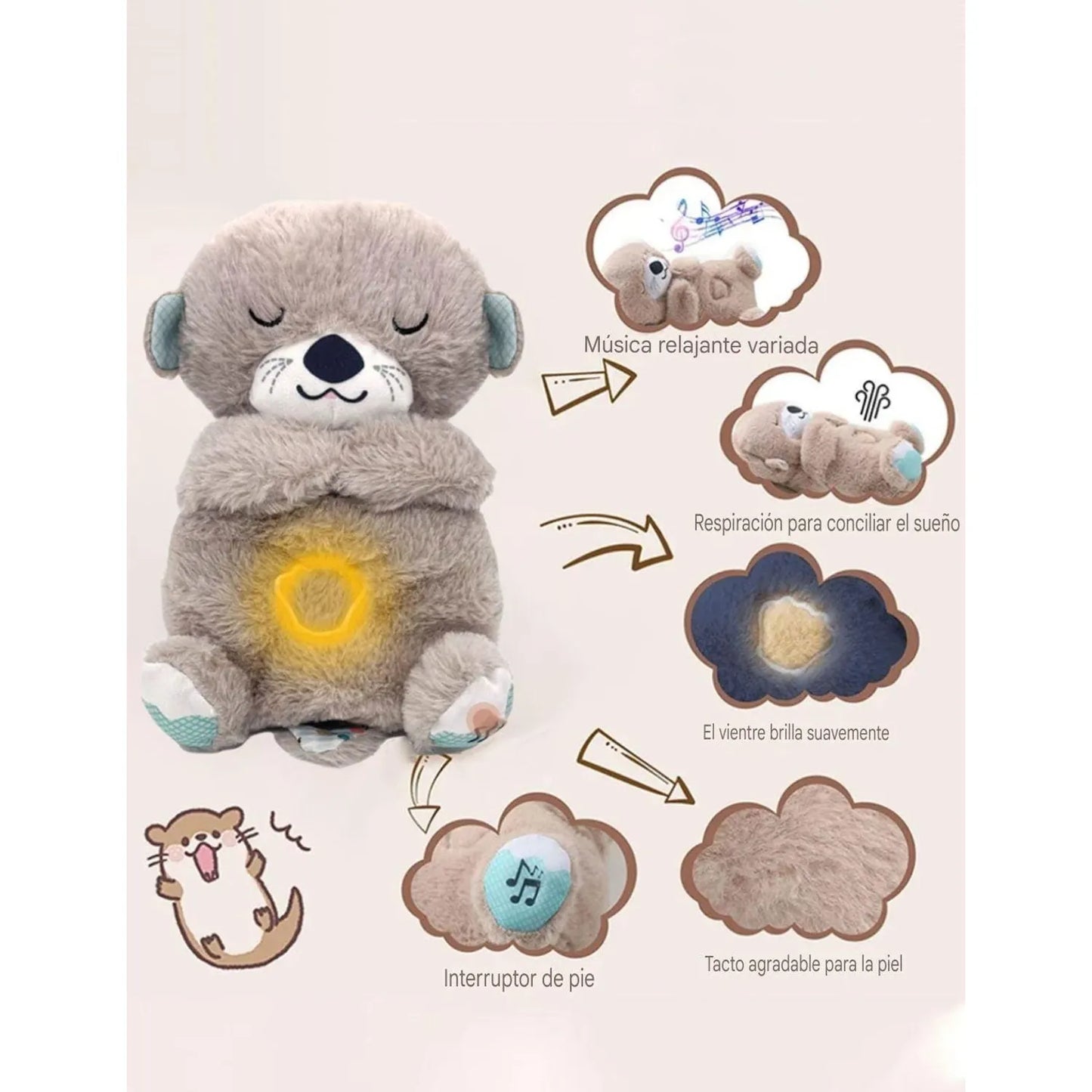 🐾 Peluche Nutria Calmante para Mascotas